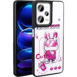 Xiaomi Redmi Note 12 Pro 5g Kılıf Parlayan Kabartmalı Ikonik Figürlü Ecrz Amas Silikon Kapak-Beyaz