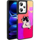 Xiaomi Redmi Note 12 Pro 5g Kılıf Parlayan Kabartmalı Ikonik Figürlü Ecrz Amas Silikon Kapak-Mor
