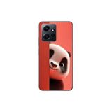 Xiaomi Redmi Note 12 Uyumlu Şeffaf Kılıf 4 Peluş Panda Tasarımlı