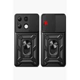 Xiaomi Redmi Note 13 4G Kılıf Pars Lens Yüzüklü Silikon - Kırmızı