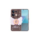 Xiaomi Redmi Note 13 Pro 4G Kılıf Kamera Korumalı Figür Tasarımlı Kapya Silikon Kapak Koyu Kahve