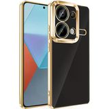 Xiaomi Redmi Note 13 Pro 4G Kılıf Kamera Korumalı Logo Gösteren Mnc Omega Kapak-Gold