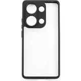 Xiaomi Redmi Note 13 Pro 4G Kılıf Kamera Korumalı Şeffaf Arka Yüzey Mnc New Roll Kapak-Siyah