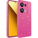 Xiaomi Redmi Note 13 Pro 4G Kılıf Kamera Korumalı Simli Lüks Mnc Koton Kapak-Pembe Koyu