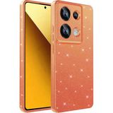 Xiaomi Redmi Note 13 Pro 4G Kılıf Kamera Korumalı Simli Lüks Mnc Koton Kapak-Turuncu