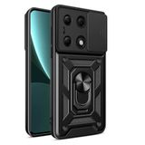 Xiaomi Redmi Note 13 Pro 4G Tank Kılıf Magnetik Standlı Kamera Korumalı Sürgülü Vega Kapak Siyah