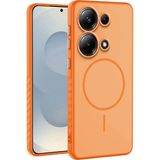 Xiaomi Redmi Note 13 Pro 4g Uyumlu Kılıf Zebana Mono M-Safe Silikon Kılıf Turuncu