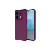 Xiaomi Redmi Note 13 Pro 5G ile uyumlu Kapak Kamera Korumalı Içi Kadife Lansman Silikon Kılıf - Mürdüm