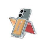 Xiaomi Redmi Note 13 Pro 5g Kılıf Şeffaf Köşe Korumalı Kartvizitli Kamera Korumalı Kartlıklı Cüzdan
