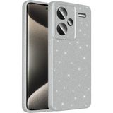 Xiaomi Redmi Note 13 Pro Plus 5g Kılıf Kamera Korumalı Simli Renkli Parlak Silikon Kapak (Koton) - Gümüş