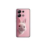Xiaomi Redmi Note 13 Uyumlu Şeffaf Kılıf 5 Peluş Tavşan Tasarımlı