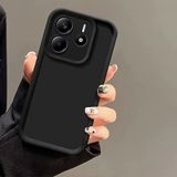 Xiaomi Redmi Note 14 4g Uyumlu Kılıf Kamera Korumalı Yumuşak Dokulu Darbe Emici Siyah Silikon Kapak