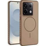 Xiaomi Redmi Note 14S Uyumlu Kılıf Zebana Mono M-Safe Silikon Kılıf Desert Titanyum - Çöl Titanyum