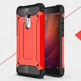 Xiaomi Redmi Note 4 ile uyumlu Çİft Katman Koruyucu Crash Military Tank Kılıf - Kırmızı