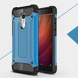 Xiaomi Redmi Note 4 ile uyumlu Çİft Katman Koruyucu Crash Military Tank Kılıf - Mavi