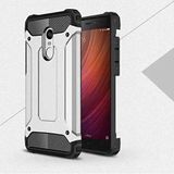 Xiaomi Redmi Note 4X ile uyumlu Çİft Katman Koruyucu Crash Military Tank Kılıf - Gri