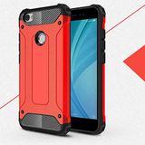 Xiaomi Redmi Note 5A ile uyumlu Çİft Katman Koruyucu Crash Military Tank Kılıf - Kırmızı