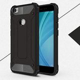 Xiaomi Redmi Note 5A ile uyumlu Çİft Katman Koruyucu Crash Military Tank Kılıf - Siyah