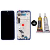 Xiaomi Redmi Note 7 Pro Uyumlu Çıtalı Lcd Ekran Dokunmatik Mavi + B7000