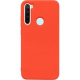 Xiaomi Redmi Note 8 Içi Kadife Silikon Kılıf Turuncu