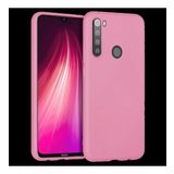 Xiaomi Redmi Note 8 İnce Mat Silikon Kılıf Pembe