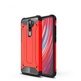 Xiaomi Redmi Note 8 Pro ile uyumlu Çİft Katman Koruyucu Crash Military Tank Kılıf - Kırmızı