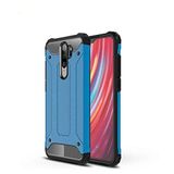 Xiaomi Redmi Note 8 Pro ile uyumlu Çİft Katman Koruyucu Crash Military Tank Kılıf - Mavi