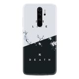Xiaomi Redmi Note 8 Pro ile Uyumlu Kılıf Resimli Desenli Baskılı Silikon ile Uyumlu Kılıf Life And Death 1339