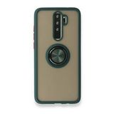 Xiaomi Redmi Note 8 Pro Montreal Yüzüklü Silikon Kapak Yeşil Kılıf