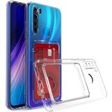 Xiaomi Redmi Note 8 Uyumlu Kılıf Kartlık Bölmeli Arkası Şeffaf Soft Dayanıklı Kılıf Kapak