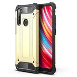 Xiaomi Redmi Note 8T ile uyumlu Çİft Katman Koruyucu Crash Military Tank Kılıf - Gold