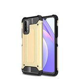 Xiaomi Redmi Note 9 4G ile uyumlu Çİft Katman Koruyucu Crash Military Tank Kılıf - Gold