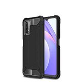 Xiaomi Redmi Note 9 4G ile uyumlu Çİft Katman Koruyucu Crash Military Tank Kılıf - Siyah