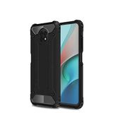Xiaomi Redmi Note 9 5G ile uyumlu Çİft Katman Koruyucu Crash Military Tank Kılıf - Siyah