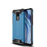 Xiaomi Redmi Note 9 ile uyumlu Çİft Katman Koruyucu Crash Military Tank Kılıf - Mavi