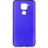 Xiaomi Redmi Note 9 Kılıf Soft ve Pürüzsüz Yüzey Ipeksi Silikon Kapak Hopy - Saks Mavi