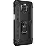 Xiaomi RedMi Note 9 Pro Yüzüklü Tank Kılıf Siyah