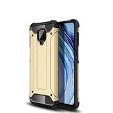 Xiaomi Redmi Note 9S ile uyumlu Çİft Katman Koruyucu Crash Military Tank Kılıf - Gold