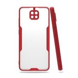 Xiaomi Redmi Note 9s Platin Silikon - Kırmızı Kılıf
