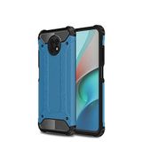 Xiaomi Redmi Note 9T ile uyumlu Çİft Katman Koruyucu Crash Military Tank Kılıf - Mavi