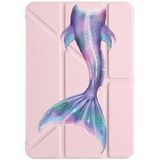 Xiaomi Redmi Pad 10.6" ile Uyumlu Kalem Bölmeli Uyku Modlu Tri Folding Tablet Kılıfı, Deniz Kızı, Pudra Pembe