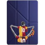 Xiaomi Redmi Pad 10.6" ile Uyumlu Kalem Bölmeli Uyku Modlu Tri Folding Tablet Kılıfı, Lacivert, Çok Renkli