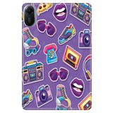 Xiaomi Redmi Pad 2 11" ile Uyumlu Desenli Silikon Tablet Kılıfı, 90'lar Sticker, Çok Renkli avonm-v-cvr458764