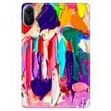 Xiaomi Redmi Pad 2 11" ile Uyumlu Desenli Silikon Tablet Kılıfı, Abstract, Çok Renkli avonm-v-cvr458765