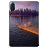 Xiaomi Redmi Pad 2 11" ile Uyumlu Desenli Silikon Tablet Kılıfı, UV Baskılı, Romantik Rıhtım avonm-v-cvr458917