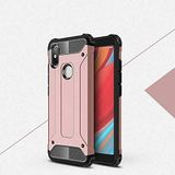 Xiaomi Redmi S2 ile uyumlu Çİft Katman Koruyucu Crash Military Tank Kılıf - Rose Gold