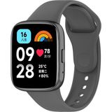 Xiaomi Redmi Watch 3 Active Uyumlu Kordon Akıllı Saat Bileklik Kordonu Yumuşak Silikon Kayış - RM 3 Active - Koyu Gri
