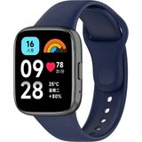 Xiaomi Redmi Watch 3 Active Uyumlu Kordon Akıllı Saat Bileklik Kordonu Yumuşak Silikon Kayış - RM 3 Active - Lacivert