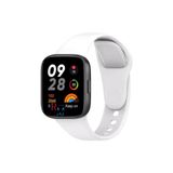Xiaomi Redmi Watch 3 ile Uyumlu Klasik Silikon Kordon Akıllı Saat Bileklik Kordonu Beyaz