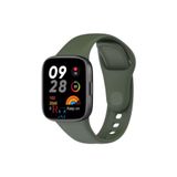 Xiaomi Redmi Watch 3 ile Uyumlu Klasik Silikon Kordon Akıllı Saat Bileklik Kordonu Haki